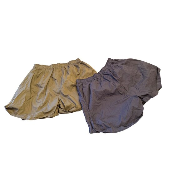 Intamately Free Two Pairs Of Womanly Boxer Shorts In Khaki & Blue Med - Picture 4 of 4